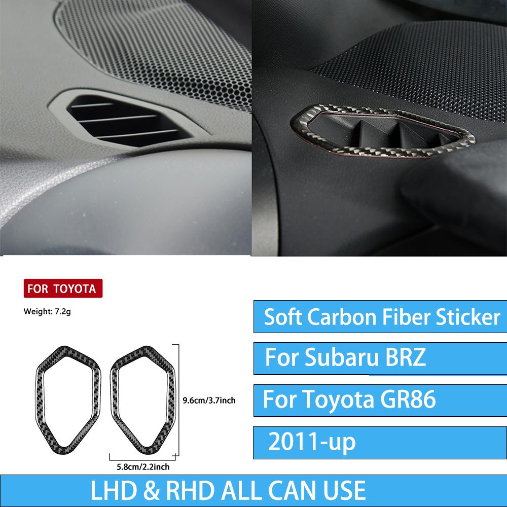 For Subaru BRZ/ For Toyota GR86 -up Carbon Fiber Decal Car Center Console Shift Panel Interior Decorative Stickers