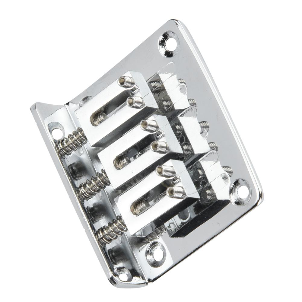 3 String Guitar Metal Tailpiece Bridge Parts Musical Instrument Accessory