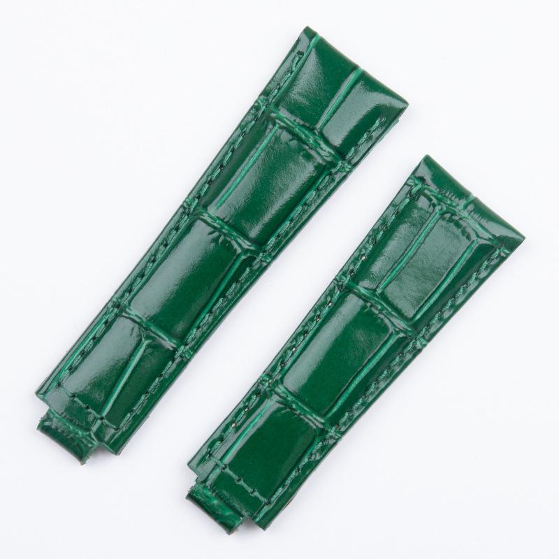20mm Importiertes doppelseitiges echtes Leder Uhrenarmband Für Rolex Submariner DAYTONA Yacht-Master GMT Armband Armbänder