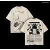 Manga Chainsaw Man Graphic T-Shirt Hayakawa Aki Print Vintage Washed T-shirt Cotton Oversized Tee Streetwear For Men's Clothing