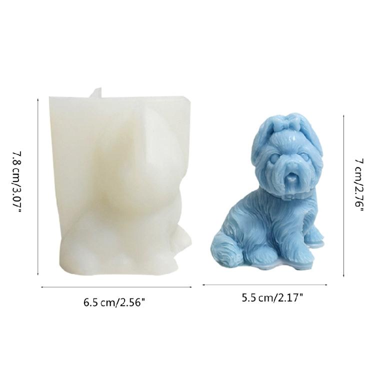 Puppy Candle Molds Lovely Dogs Silicone Mould DIY Baking Molds Craft Soap Mould