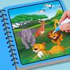 Water Drawing Book with Refillable Water Pen Reusable Magic Painting Drawing Board Cute Cartoon Pattern Gift for Boys Girls TMZ