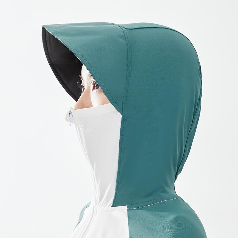 Women's UPF 50+ Sun Protection Cape - Breathable, Black Brim for UV Defense