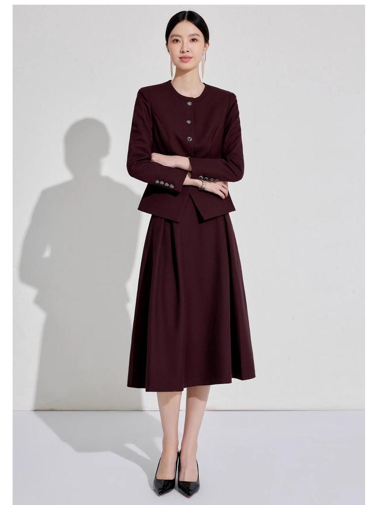 Aishangchen 2024 Women's Red Suit Set: Winter Professional & Spring/Autumn Formal Wear.