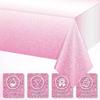 1 buc Față de masă roz din plastic pentru petreceri Roz pastel gradient Față de masă de unică folosință Pentru mese dreptunghiulare Roz deschis Sprin