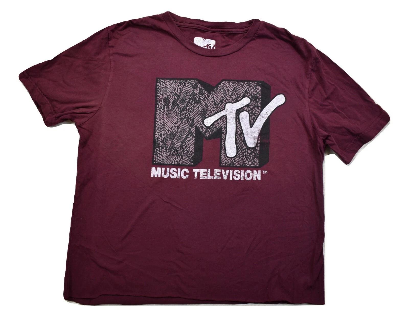 MTV Womens Music Television Crop Top Shirt New XL S