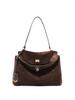 Rodeo Women's Suede Leather Underarm Tote: Premium Commuter Bag with High-End Design and Large Capacity.