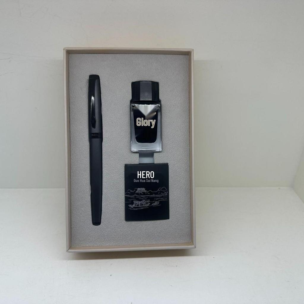 HERO Steel Pen 3813 Zhen Zhi Series Calligraphy Set for Students - Business High-Grade Gift Box