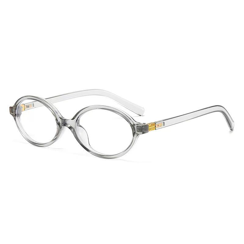Zhang Yuanying Inspired Korean Retro Oval Glasses Frame for Women - Versatile, Plain, and Fashionable Clear Lens Bookworm Style.