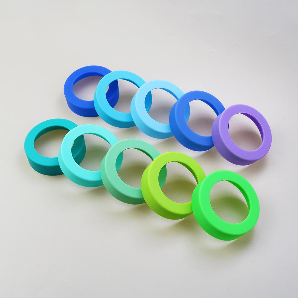 28 Colors 6.0CM Silicone Cup Bottom Cover 60MM Cup Bottom Ring Coaster Sleeve Sheath Wear-resistant Anti-fall Bottom Cover