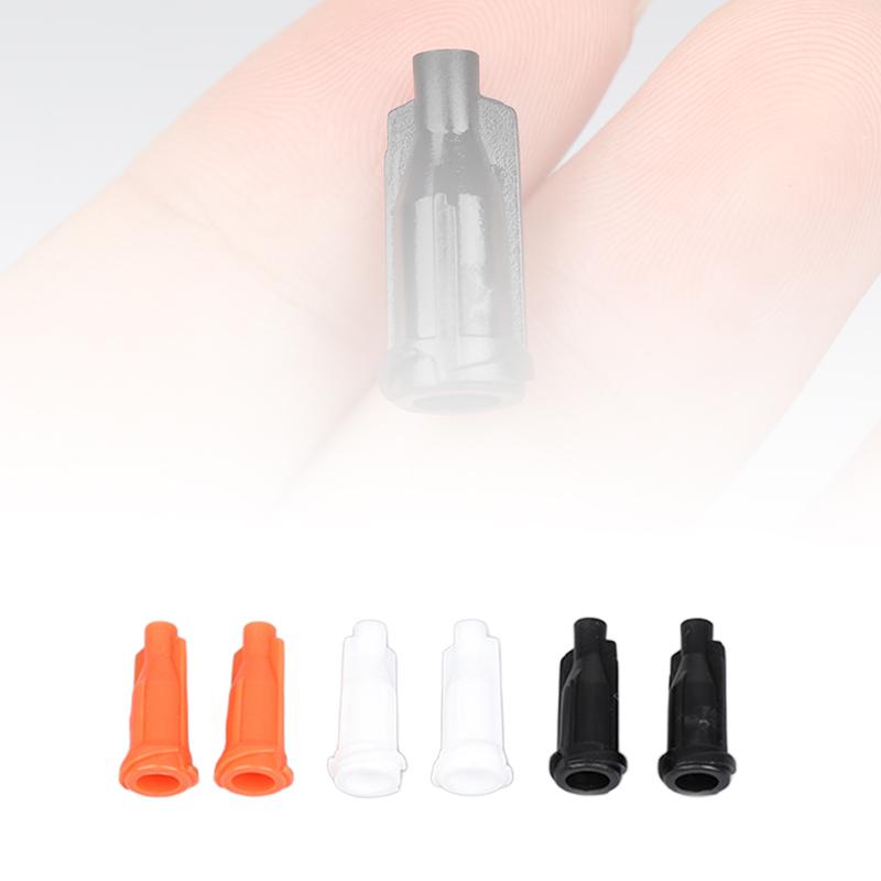 100Pcs Plastic Syringe Tips Caps Injector Dispenser Dispensing Needle Sealing Plug Standard Syringe Luer Stop Caps Supplies