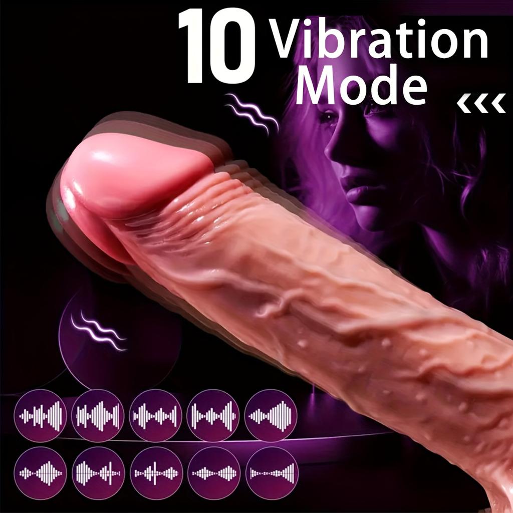 Masseur de simulation pour adulte de 8,66 pouces, jouet sexuel stimulant le point G, 10 modes rétractables et 10 modes de vibration, alimenté par USB, jouet sexuel pour homme