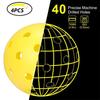 Outdoor Pickleball 74mm Diameter Pickleball Hard PE 40-Hole Pickleball High Elasticity Durable Outdoor Pickleball 2-Pack
