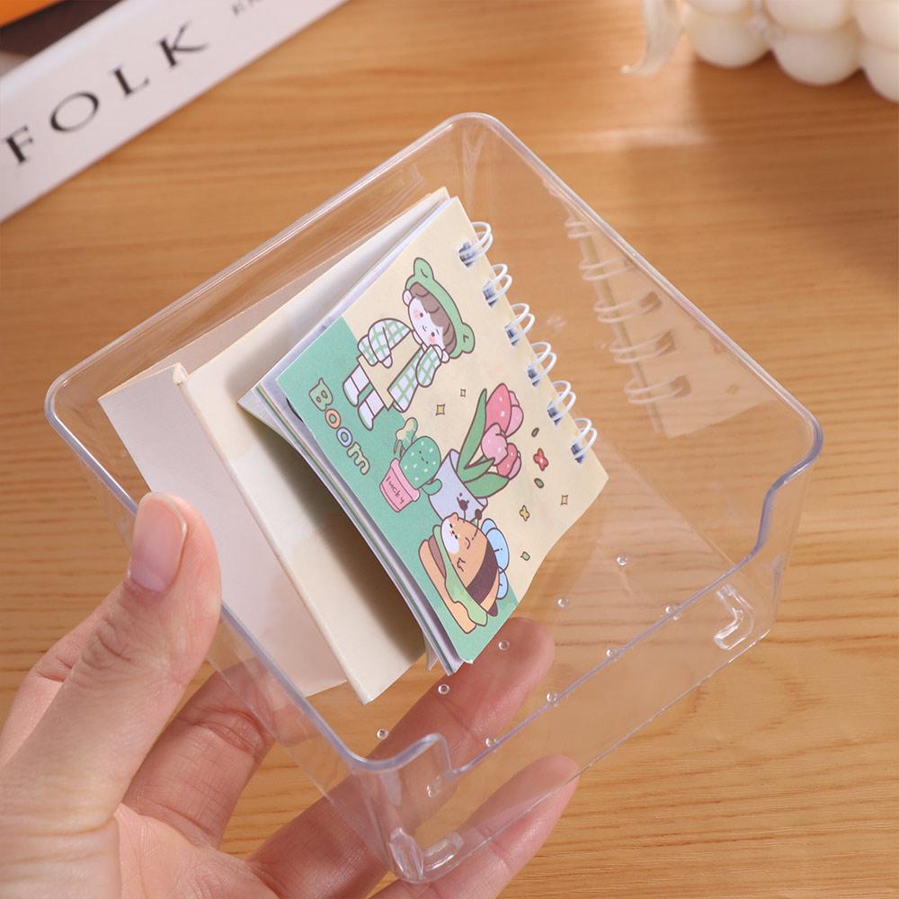 Chic Acrylic Note Holder Transparent Desk Organizer INS Clear Note Box  Office