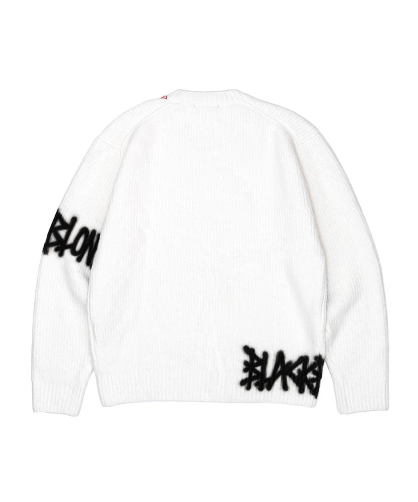 BLACKBLOND Bibbidi Disorder Graffiti Logo Sweater (White)