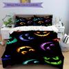 3pcs Halloween Pumpkins Bedding Set, Breathable and Soft, Suitable for All Seasons, Ideal for Home Use, Suitable for Bedroom Decor 21162