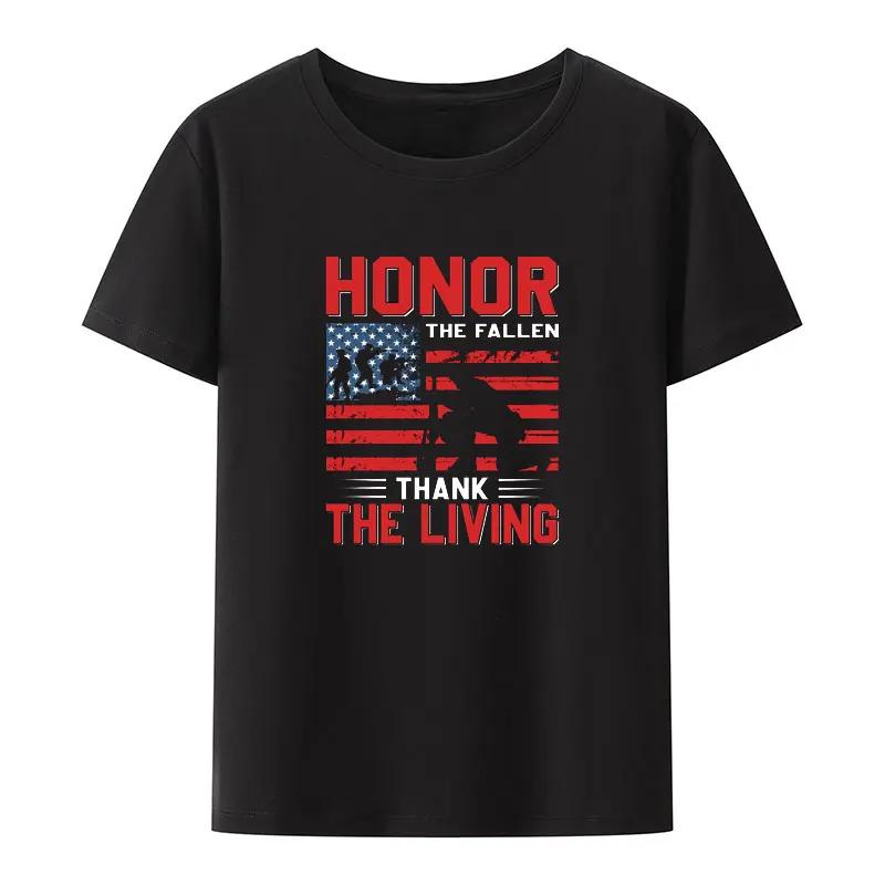 Honor The Fallen Thank The Living Modal Print T Shirt Ori... M