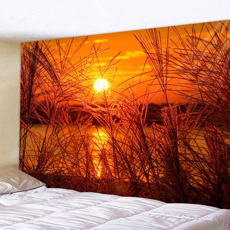 

Красивый гобелен с закатом, тростниковый пейзаж, настенный гобелен, украшение для дома, спальни, гостиной, настенное искусство 100x75cm