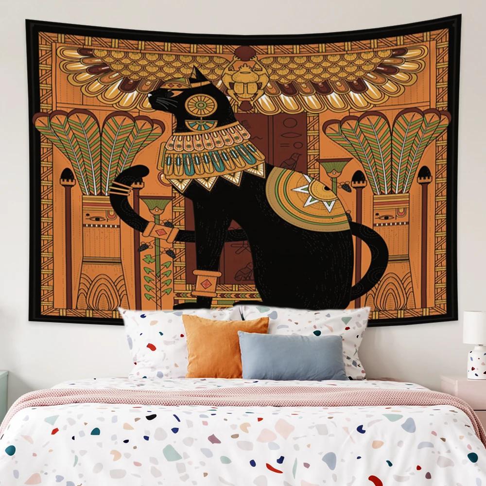 Ancient Egyptian Tapestry  Pharaohs  Hieroglyphics for Bedroom Decor Historical Style Enhance Your Space with Cultural Charm
