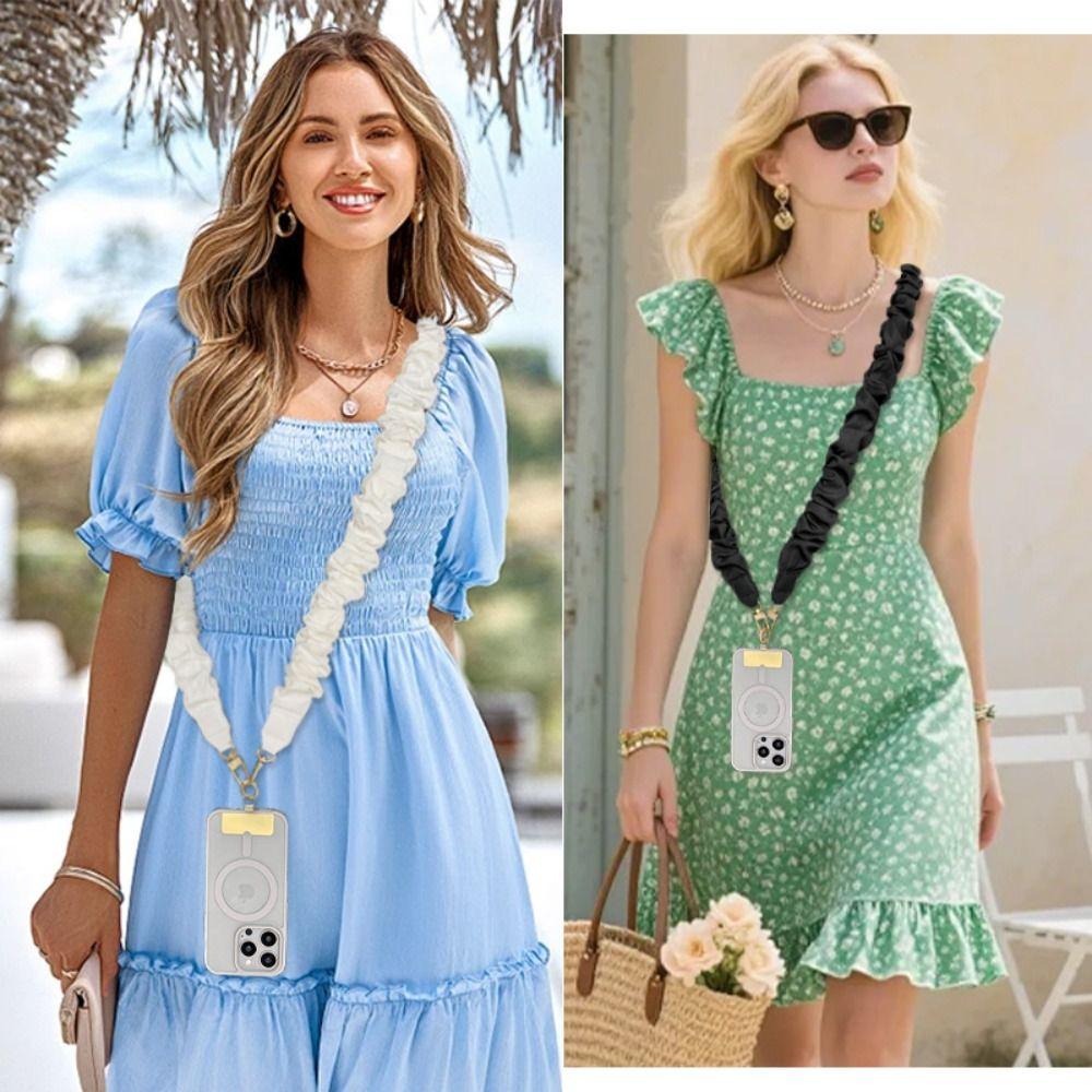 Solid Color Handbag Wide Colored Straps Hanging Handbag Belt Portable Hanging Cord for Unisex