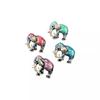 Creative Cute Texture Enamel Elephant Animal Brooches For Women Men 4-colors Clothing Backpack Metal Pins Party Jewelry Gift