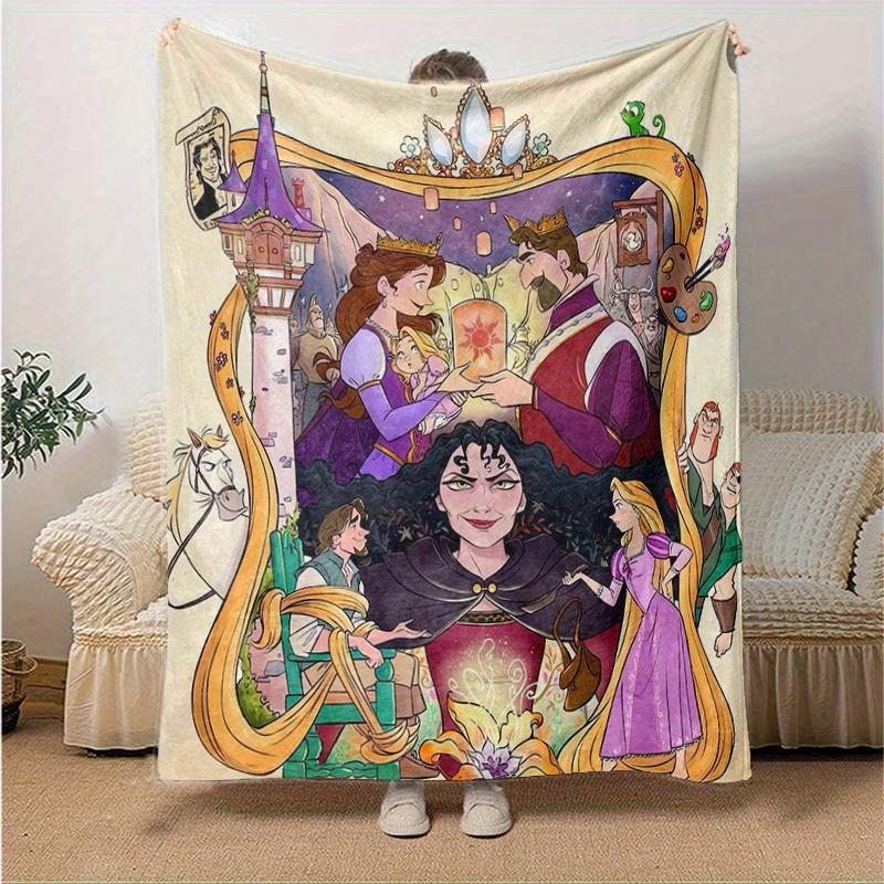 1 pezzo, Coperta Morbida in Flanella Rapunzel Principessa Intrecciata per Arredamento Casa, Copridivano, Viaggio