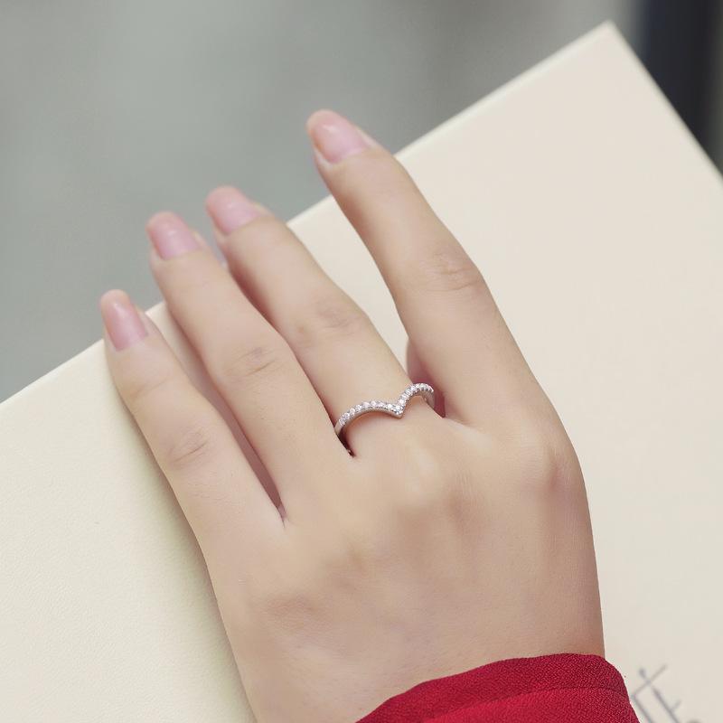 Bague Ringen S925 Silver Moissanite Diadem Ring Female Adjustable Opening Fashion Accessories