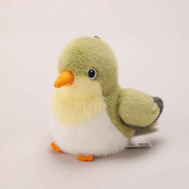 Simulated Island Canary White Eye Red Whiskered Bulbul Plush Toy Doll For Animal Lover Gift