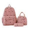 Schoolbag Wholesale New Teen School Bag Corduroy Printing Primary School High School College Student Double Shoulder Back Computer Bag