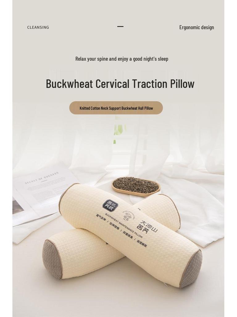2025 Perna de susținere a gâtului cu umplutură de hrișcă: Ajutor de Tracțiune Triunghiular pentru un Somn Mai Bun