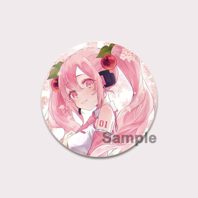 

32/44/58 мм музыкальная игра розовая брошь Мику булавки мультяшный косплей значок для рюкзака шляпа декор ювелирные изделия аксессуар ручной работы пуговица булавка подарки 32mm