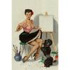 PinUp Cowgirl Wandkunst Retro Western Leinwanddruck Vintage Americana Dekor für Wohnzimmer Ranchhaus Galeriewanddekor Geschenk