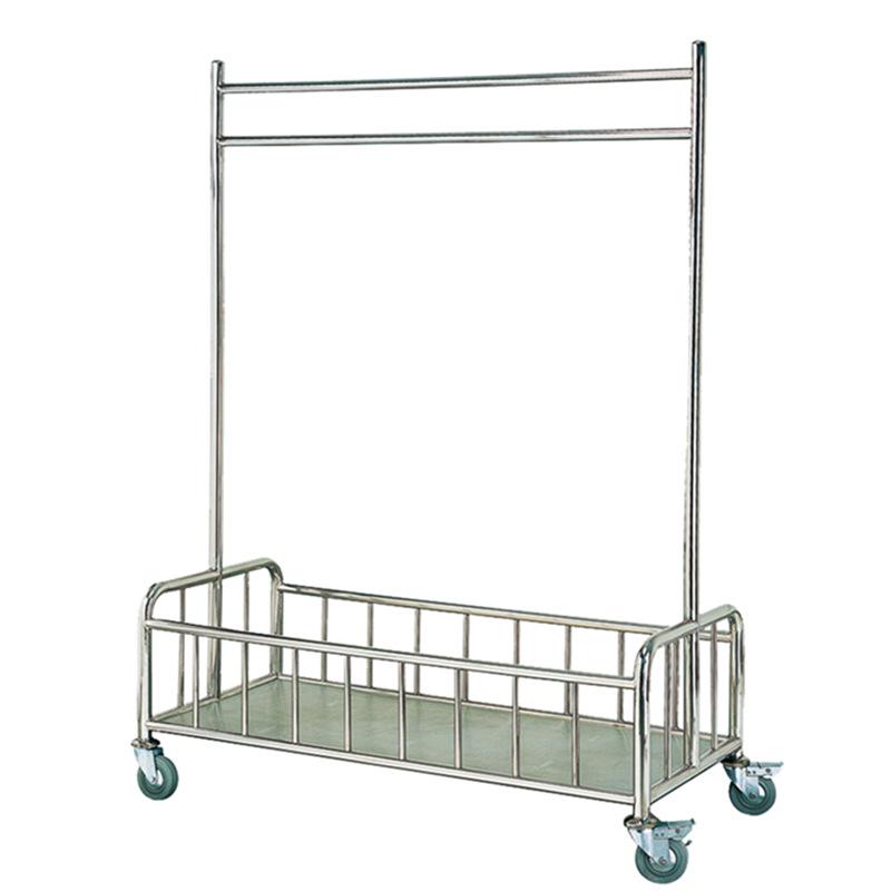 Stainless Steel Multifunctional Trolley and Garment Rack with Wheels