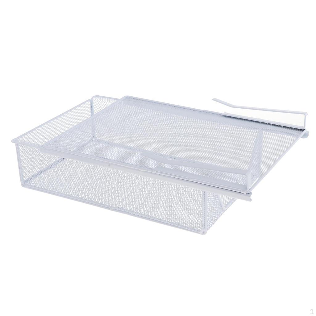Drawer Slide Storage Rack Mesh Hanging Basket Sock Underwear Utility Under Cabinet Organizer