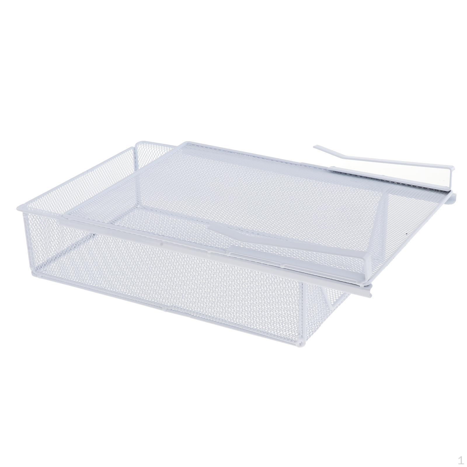 

Висувний кошик для зберігання, сітчастий підвісний кошик, органайзер для шкарпеток, нижньої білизни, універсальний, під шафу білий