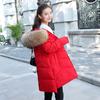  Women Outerwear  Hooded Coat Long Cotton-padded Zipper Jackets Pocket Coats