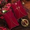 Best Wishes Cloth Chinese Red Envelope Traditional HongBao Red Lucky Packet Large Capacity Money Pocket Birthday Party