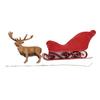 Christmas Reindeer Sleigh Home Decoration Set