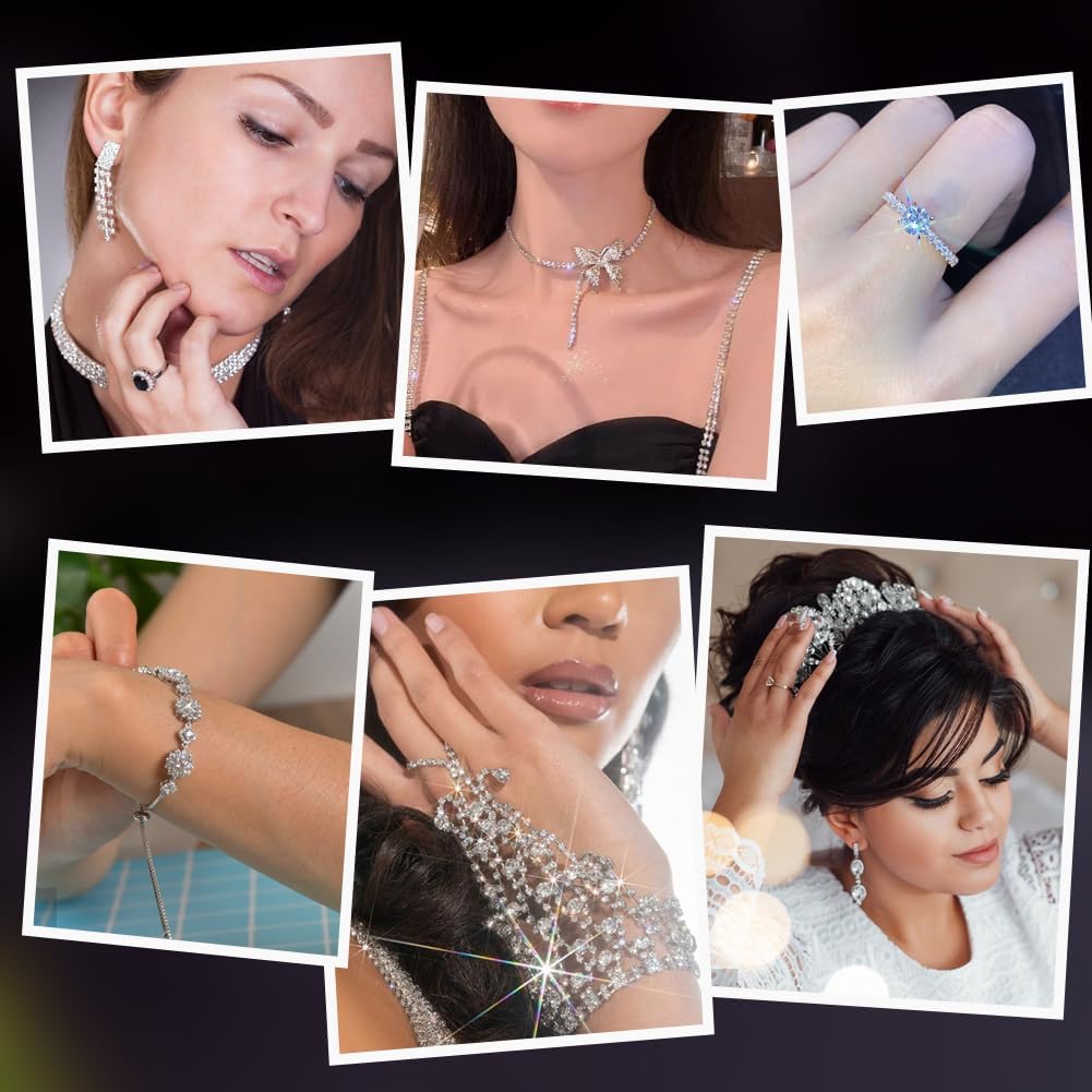 Beebeecraft 230Pcs 1.2-10mm Cubic Zirconia Cabochons Clear Grade A Loose CZ Stones Faceted with Pointed Back for Jewelry Making Crafts Nail, 9 Sizes