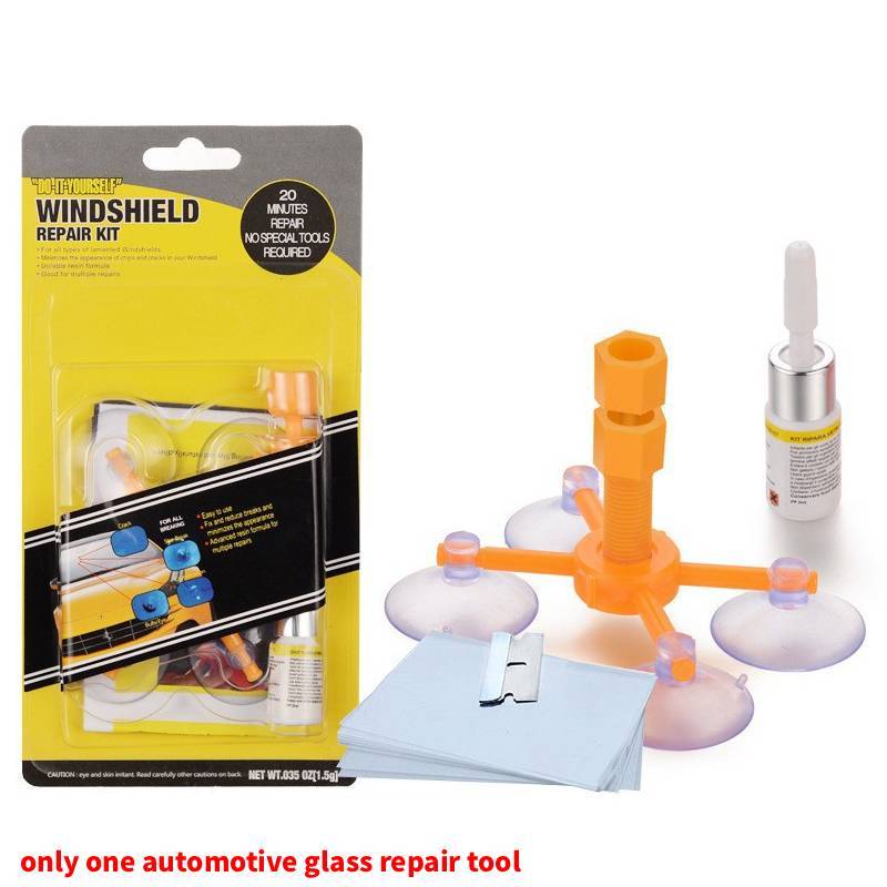 Car Glass Repair Kit With Uv Curing Light For Crack Fixing And Diy Restoration