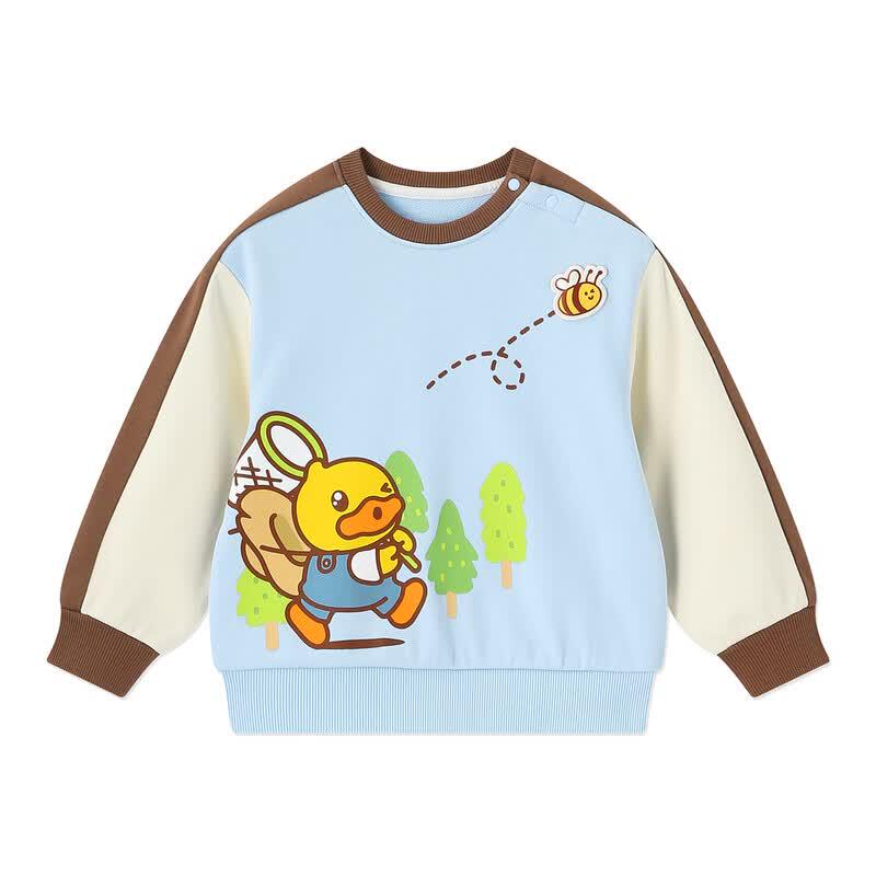 B.Duck Boys' Cartoon Print Sweatshirt