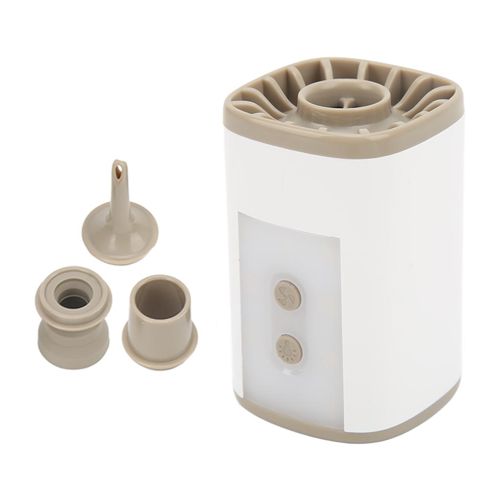 Portable Air Pump 2 Nozzles 2 Modes 3600mAh Battery USB Charging Multifunction Air Mattress Pump with LED Light