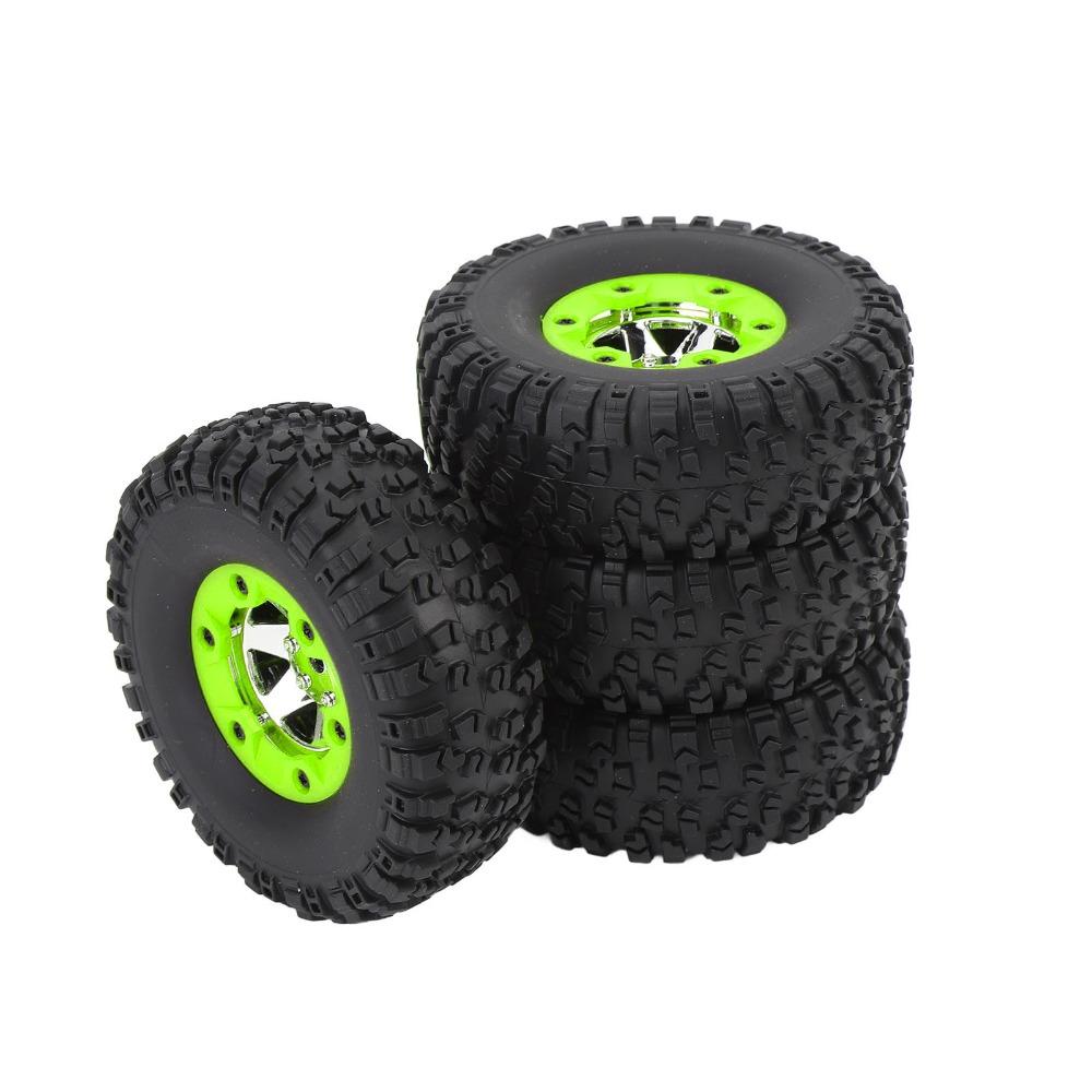 4Pcs Rubber Remote Control Car Tires Black RC Car Wheels for WLtoys 12428/12427/124006 RC Car RC Car
