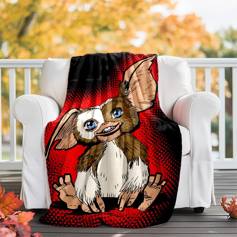 Gremlins printed throw blanket—lightweight,soft,warm;versatile blanket for all seasons—perfect as &air-conditioning throw,nap blanket