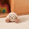 Wooden Trolley Toy Baby Montessori Finger Fine Movement Game Pine Cartoon Bear Trolley Is BPA-Free Babyroom Decoration Kid Gift