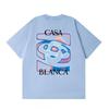 2026 Casablanca Print Loose Fit Cotton T-Shirt Men Youth Casual Wear