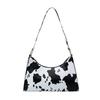 PU Leather Leopard Shoulder Bags Durable Cow Pattern Armpit Purse Fashion Underarm Handbags  Work