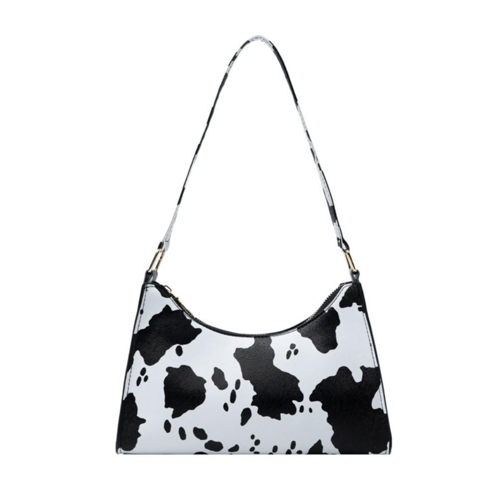 PU Leather Leopard Shoulder Bags Durable Cow Pattern Armpit Purse Fashion Underarm Handbags Work
