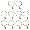 10Pcs Sturdy Metal Curtain Clip Rings Easy To Use Smooth Pull Space-Saving Load-bearing Curtain Rings