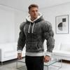 Herren Muskel Hoodie Realistischer 3D-Druck Pullover Sweatshirt Muskulös Warm Flauschig Kapuzenpullover für Party Straßenmode